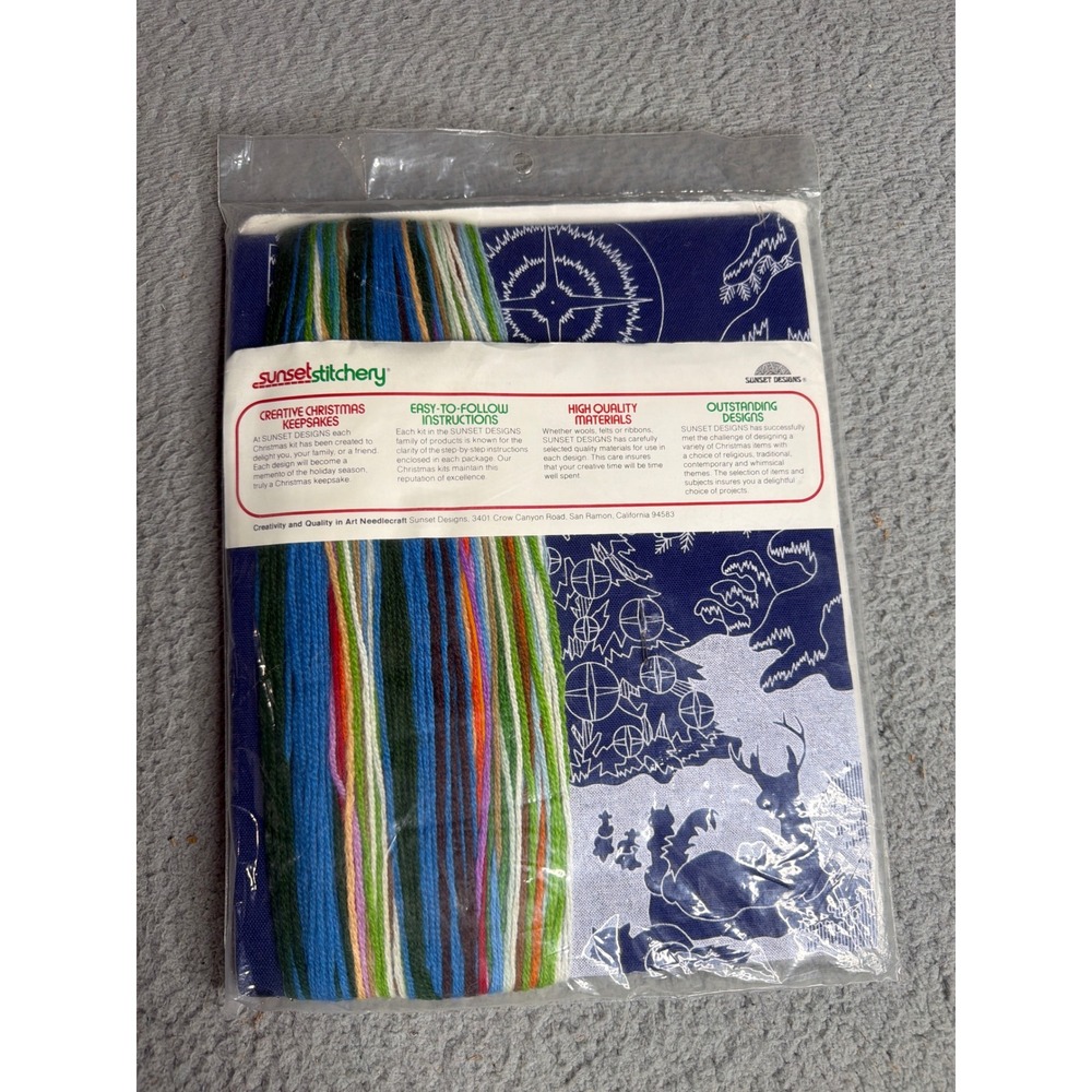 NWT Vintage 1980 Sunset Stitchery Enchanted Forest Crewel Kit 2083 Dan Trotter - Picture 2 of 7